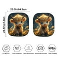 thumbnail image 3 of Yuyamidu Highland Cow Car Sun Shade Accessories 2pcs Cute Car Front Window Sun Shield Universal Windshield Cover for Truck Auto SUV, Reflective Blocks Heat and Sun, 3 of 5