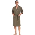 thumbnail image 7 of EA'S SECRET Mens Robes 100% Cotton Lightweight Kimono Bathrobe Soft Robe ShorttSleeve Sleepwear Soft Knee Length Robe with Pockets Spa Robes for Men (Olive Green,L), 7 of 7