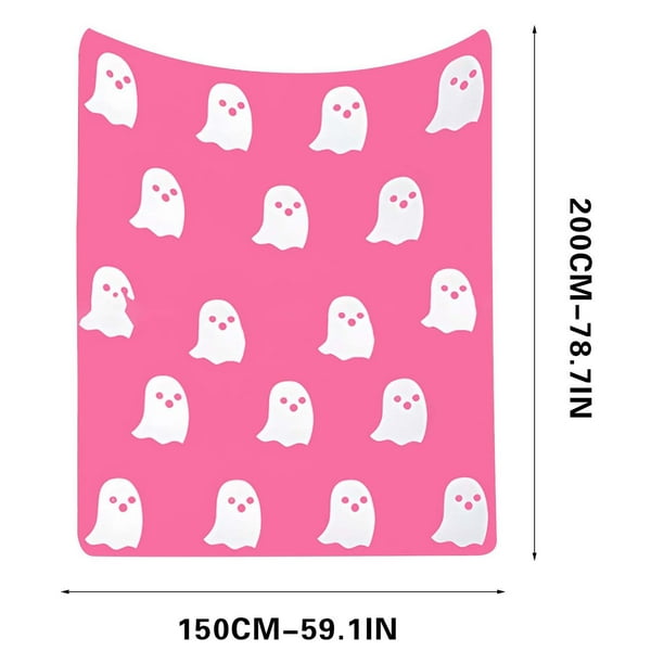 Manta de franela para sofá, diseño de fantasma de Halloween, con funda extendida, manta de franela aterradora.