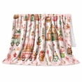 thumbnail image 2 of Whimsical Christmas Sweets Village Baking Scene, Festive Holiday Scene, Warm Flannel Blanket for Kitchen and Dining Room, Art Lovers Christmas Gift, Festive Home Decor, 2 of 9