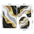 thumbnail image 3 of Black Marble Gold Line Pattern Bathroom Rugs Sets 3 Piece,Toilet Cover Set,Absorbent Non Slip Bathroom Mats Sets with U-Shaped Contour Rug Toilet Rug Set, 3 of 5