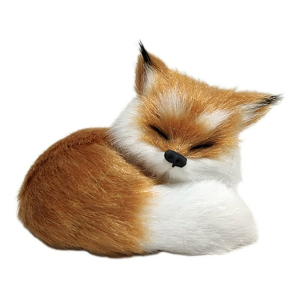Stuffed Animal Plush Figure Toy Fox Super Realistic Lifelike Fox for Children