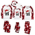 thumbnail image 5 of FAOWME Matching Family Christmas Pajamas Set Long Sleeve Round Neck Printed Top And Pants Festival Party Holiday Warm Soft Sleepwear Outfits For Men Dad-Red L, 5 of 7