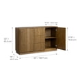 thumbnail image 6 of Teamson Home Potomac Modern Solid Wood Sideboard with Push-to-Open Storage, Adjustable Shelf, 3 Drawers & 2 Cabinets, 6 of 13