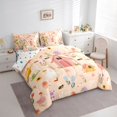 thumbnail image 3 of Homewish Colorful Rustic Flower 7pcs Bedding Comforter Set,Farmhouse Duck Chicken Queen Bedding Sets,Geometric Polka Dots Queen Sheet Sets For Kids,Super Cozy Room Decor Reversible, 3 of 8