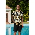 thumbnail image 3 of COOFANDY Men's Hawaiian Matching Set Summer Beach 2 Piece Outfits Flower Button Down Shirts and Shorts, 3 of 8