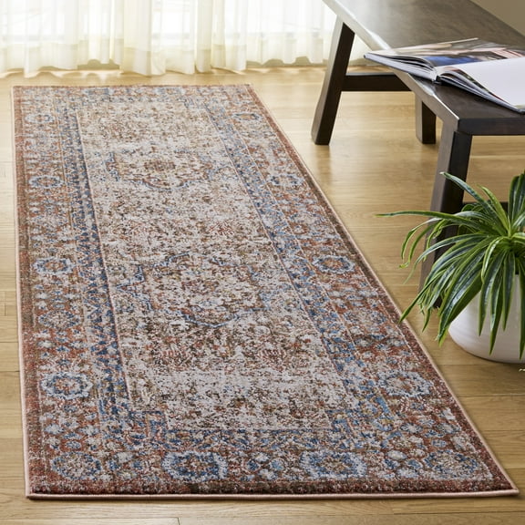 SAFAVIEH Bijar Rhona Oriental Runner Rug, Brown/Rust, 2'3" x 8'