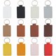 thumbnail image 1 of Kit de llaveros rectangulares de cuero sintético de 12 colores, llaveros de cuero en blanco con llavero de hierro, kit de soporte para colgante de doble cara en blanco, a granel, 1 of 9