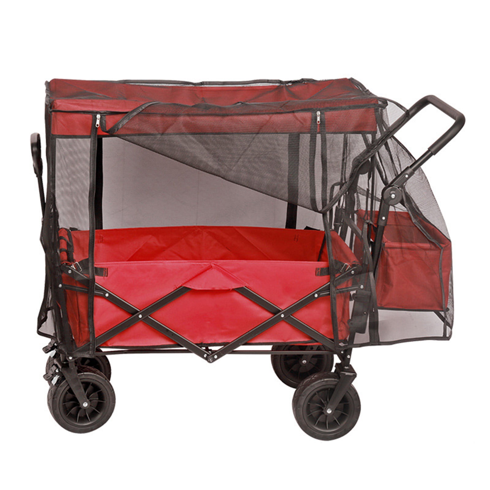 88X48X50Cm Net Cover No Wagon Canopy Poles Polyester Bug Mesh Nets Cover For Collapsible Beach Folding Wagon Camper Accessories Fangkenuo