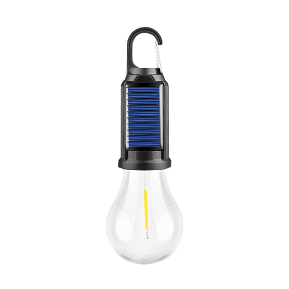 Gosuguu Solar Powered Outdoor LED Camping Light Bulb, Rechargeable Bulb for Outdoor Activities, Warm Ambient Lighting for Camping, Backyard, and Garden
