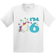 thumbnail image 3 of Inktastic I'm Six Unicorn, Sixth Birthday Youth T-Shirt, 3 of 5