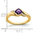 thumbnail image 2 of Primal Gold 14 Karat Yellow Gold Amethyst and Diamond Ring, 2 of 4