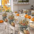 thumbnail image 2 of Thanksgiving Chair Covers Set of 8 Sunflower Pumpkin Cart Chair Back Covers Stretch Removable Washable Slipcovers Protector for Dining Room Kitchen Party Decor, 2 of 5