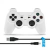 ABLEGRID Wireless Bluetooth Game Controller for Sony PS3 White