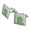 Silver, variant on Sesame Street Trash Can Oscar the Grouch Square Cufflink Set - Silver or Gold