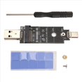 thumbnail image 3 of Protocolo Dual Type-C Type-A M.2 NVME PCIe NGFF USB3.1 GEN2 10Gbps M2 SSD Tarjeta Adaptadora de Carcasa Compatible con SSD 2230/2242, 3 of 5
