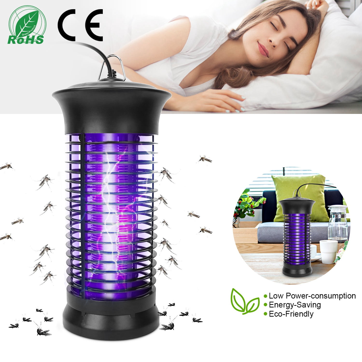 Electric Bug Zapper, Imountek Mosquito Killer Lamp, Flying Zapper Insect Killer Light Pest Fly Trap for Indoor