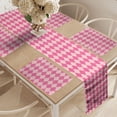 thumbnail image 2 of Ambesonne Geometric Rhombus Table Runner & Placemats, Feminine Argyle, Placemat 4 pcs + Runner 16"x72", Pink and Blush, 2 of 2