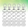 thumbnail image 3 of 60pcs Key Ring Luggage Accessories Hook Key Chain Set Fashionable Key Ring 20 Each of Three Styles, 3 of 9