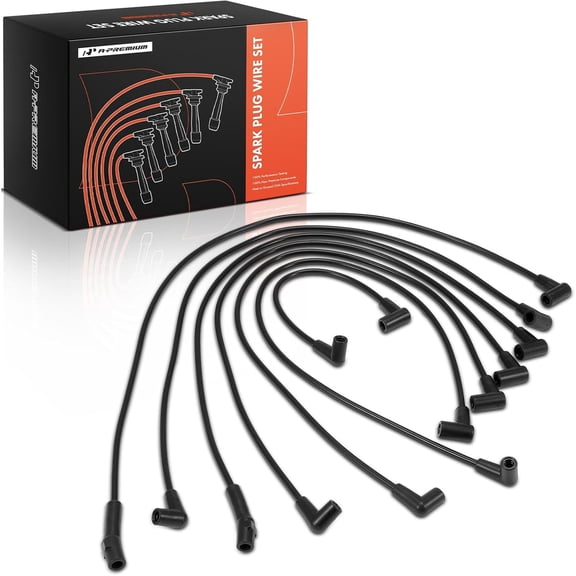 A-Premium Spark Plug Wire Compatible with Chevrolet Caprice 1986-1988, Monte Carlo 1986-1988, El Camino & Pontiac Grand Prix 1986-1987, Bonneville 1986 & GMC Caballero 1986-1987 7-PC Set