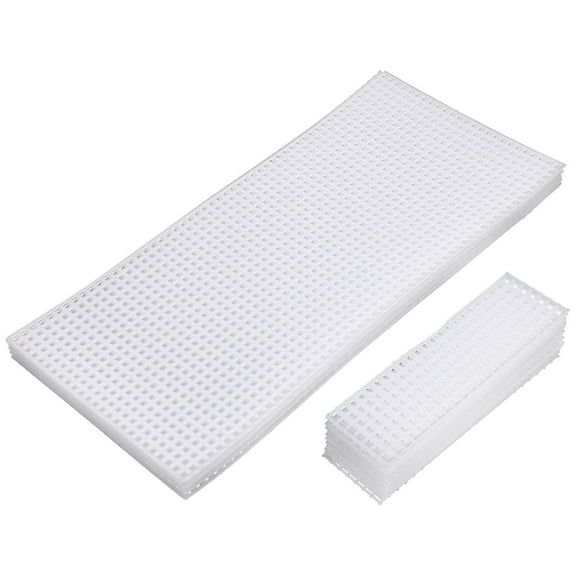 jojofuny 10Pcs Bag Diy Grid Sheet Plastic Mesh for Sewing White 12.38X5.89X0.04in