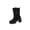 Black, variant on Wensltd Fall High Heels for Women Black Round Toe Comfortable Chunky Mid Calf Boots Winter Shoes