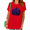 Red, variant on UNISHE Halloween Pumpkin Bow Graphic Tee Womens Crewneck Short Sleeve Print T-Shirt