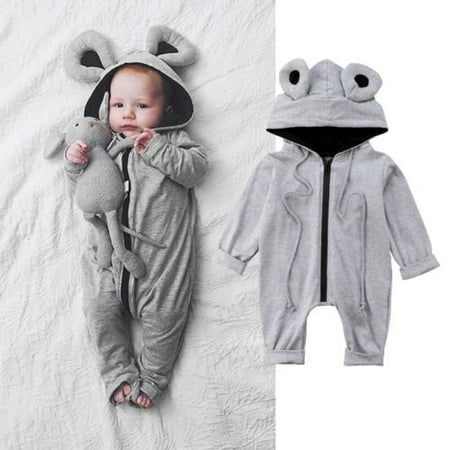 - Infant Baby Toddler 3D Frog Clothes Long Sleeve Romper Jumpsuit Playsuit Outfits