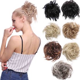 Synthetic Hair Chignon Curly Donut Bun Updo Ponytail Hairpiece Wig