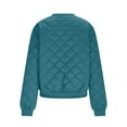 thumbnail image 5 of ClodeEU Womens Quilted Jackets，Long Sleeve Zip Up Bomber Jacket，Warm Winter Coat with Pockets Outerwear Green,Womens Plus XXL, 5 of 8
