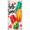 thumbnail image 2 of Colorful Design Hello Summer Popsicle Banner Seasonal Celebration Background for Summer Party Outdoor Event Beach Gathering, 2 of 4