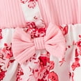 thumbnail image 6 of Kiijoy Girls Hearts Print Long Sleeve Dress Casual Ruffle A Line Midi Dress, Sizes 2-8, 6 of 7