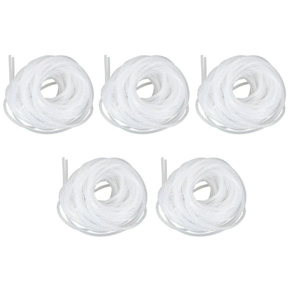5X Cable Wire Organizer Manager Spiral Wrap Band 6mm Dia 15M Length White