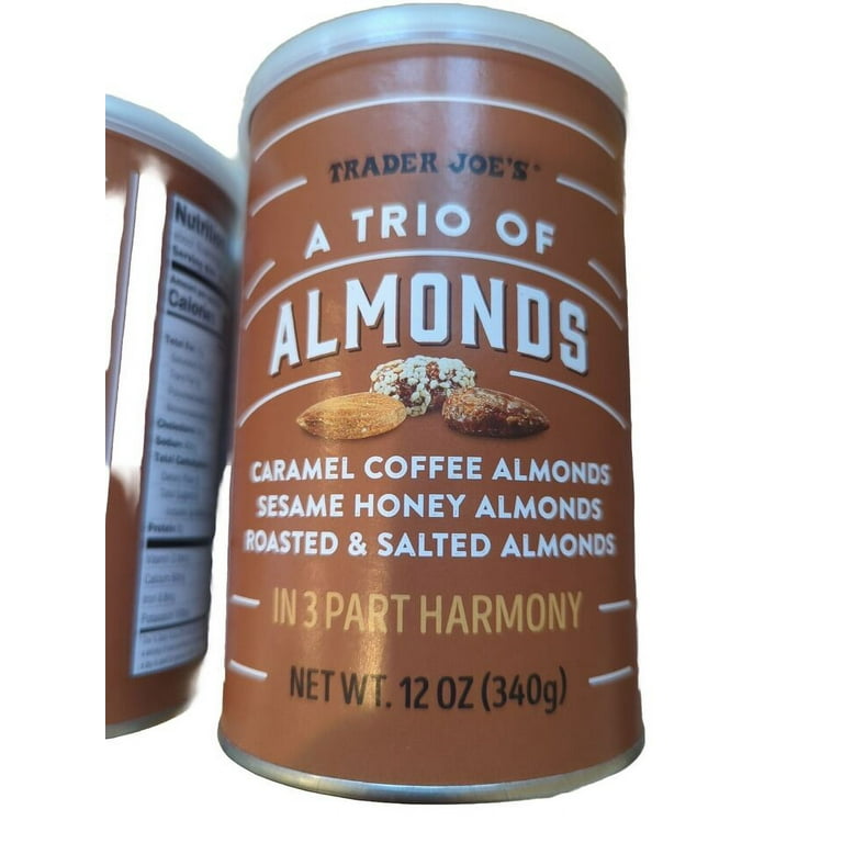 2 Packs Trader Joe's A Trio of Almonds Caramel Coffee Sesame 2 Packs Trader Joe's A Trio of Almonds Caramel Coffee Sesame