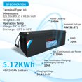 KEPWORTH Lithium Batteries 48V Automotive Battery Group Size LiFePO4, Top Post for Golf Cart