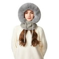 thumbnail image 5 of Women's 3-in-1 Winter Beanie Hat with Scarf & Mask Set – Thermal Lined Knit Beanie for Skiing, Hiking & Cold Weather, 5 of 9