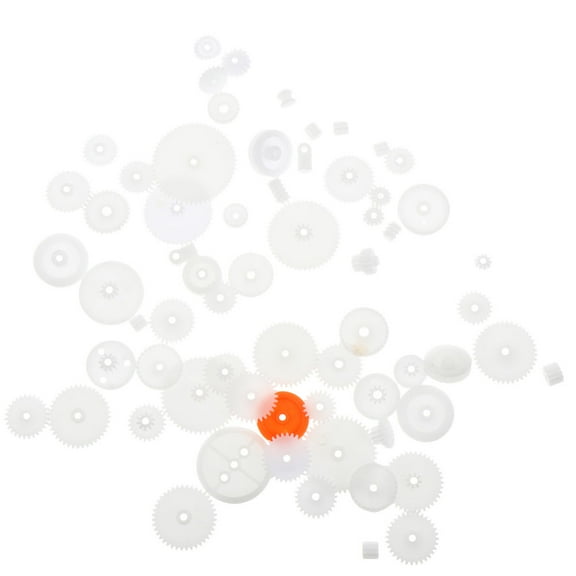 DEEPCRAFF 128Pcs Plastic Shaft Spindle Gears Assortment for Robot Gear Projects and Mechanical Kits