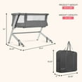 thumbnail image 3 of Dream On Me Skylar Bassinet and Bedside Sleeper, JPMA Certified, Easy to Fold & Carry, Grey, 3 of 9