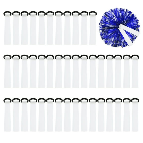 Uxcell 48 Pcs Etiquetas de Nombre para Pom Poms de Animadoras Blancas