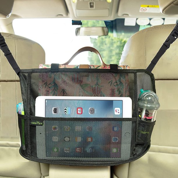Car Mesh Organizer Seat Back Net Bag, Pocket Handbag Holder