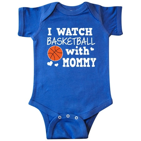 

Inktastic I Watch Basketball with Mommy Gift Baby Boy Bodysuit