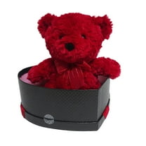 Bear Plush in Heart-Shaped Gift Box, Red, 12", Valentine's Day by Way To Celebrate