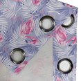 thumbnail image 4 of Ambesonne Flamingo Grommet Curtain, Tropical Palm Tree Leaves, 50"x60", Pale Pink and Lavender, 4 of 5