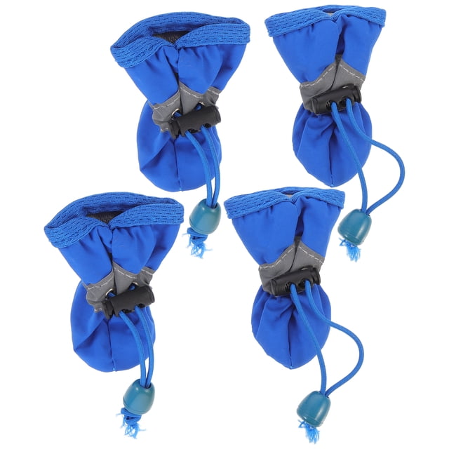 4 botas para mascotas, impermeables, para exteriores, antideslizantes, protectores de pies