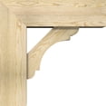 thumbnail image 3 of Ekena Millwork 8"W x 24"D x 24"H Olympic Block Rough Sawn Bracket w/ Offset Brace, Douglas Fir, 3 of 25