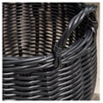 thumbnail image 4 of Lucius Round Resin Woven Wicker Basket with Handles - 13" x 13" x 13" - Black - For Clothes, Towels, Toys, Magazines Storage and Home Decoration as Pic, 4 of 6