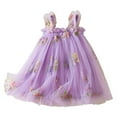 thumbnail image 2 of SXcggal One Robe de Princesse Sans Manches Brodée pour Filles Tout-Petits Robe de Danse Fête Florale Vêtements Belle Mode Mignonne Robe pour Enfants, 2 of 4