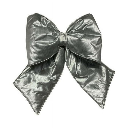 Vickerman QTX24037 18 x 23 in. Metallic Christmas Bow, Silver