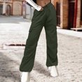 thumbnail image 4 of KJIUQ Parachute Pants for Women Baggy Cargo Pants Multi-Pocket High Rise Y2K Pants Teen Girls Wide Leg Trousers Streetwear(Z1-Army Green,M), 4 of 8