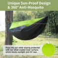 thumbnail image 2 of Camping Haock with Mosquito Net and Sunshade Backing Haock with Ridge Rope Tree Straps Lightweight Portable Haocks for Outside Hiking and Travel, 2 of 9
